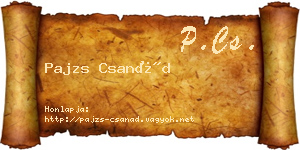 Pajzs Csanád névjegykártya